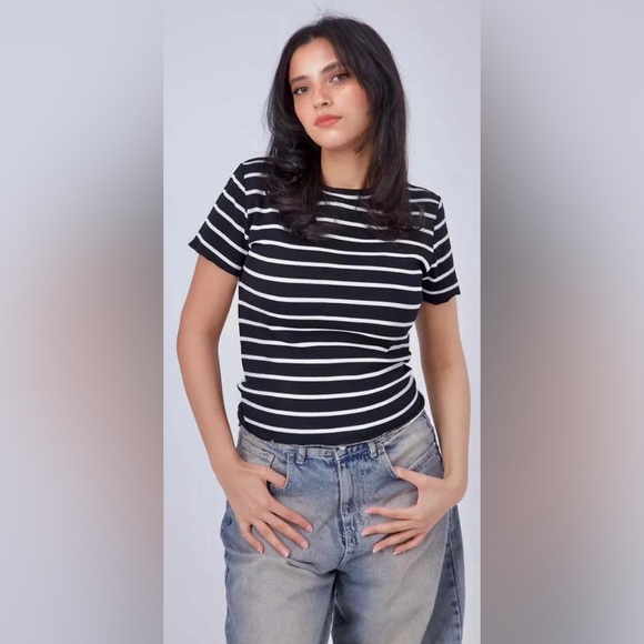 Striped t shirt short sleeves - Picture 1 of 2